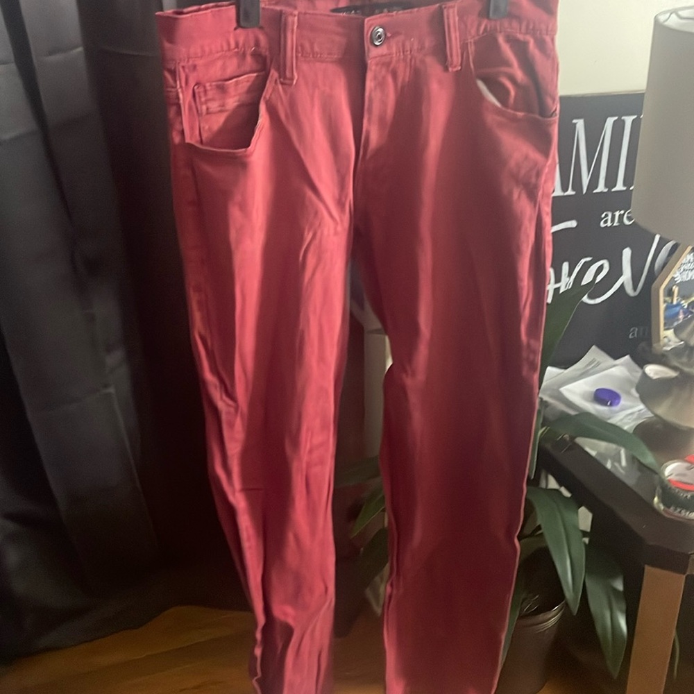 Men's Relaxed Fit Jeans - Red